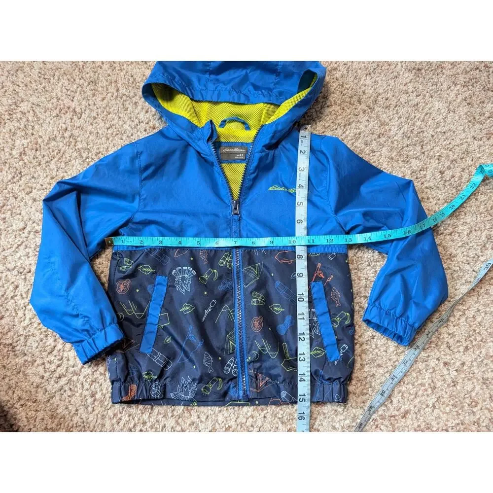 EDDIE BAUER KIDS boys WINDBREAKER/JACKET/COAT SIZE 3T, blue & yellow